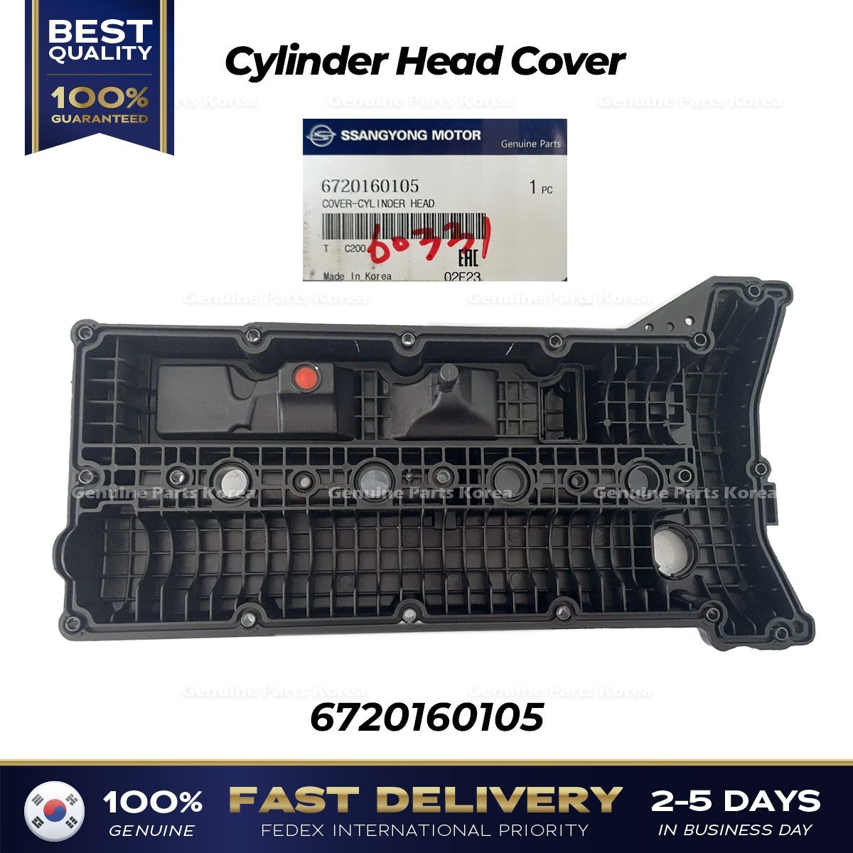 Genuine Cylinder Head Cover 6720160105 for Ssangyong Rexton G4