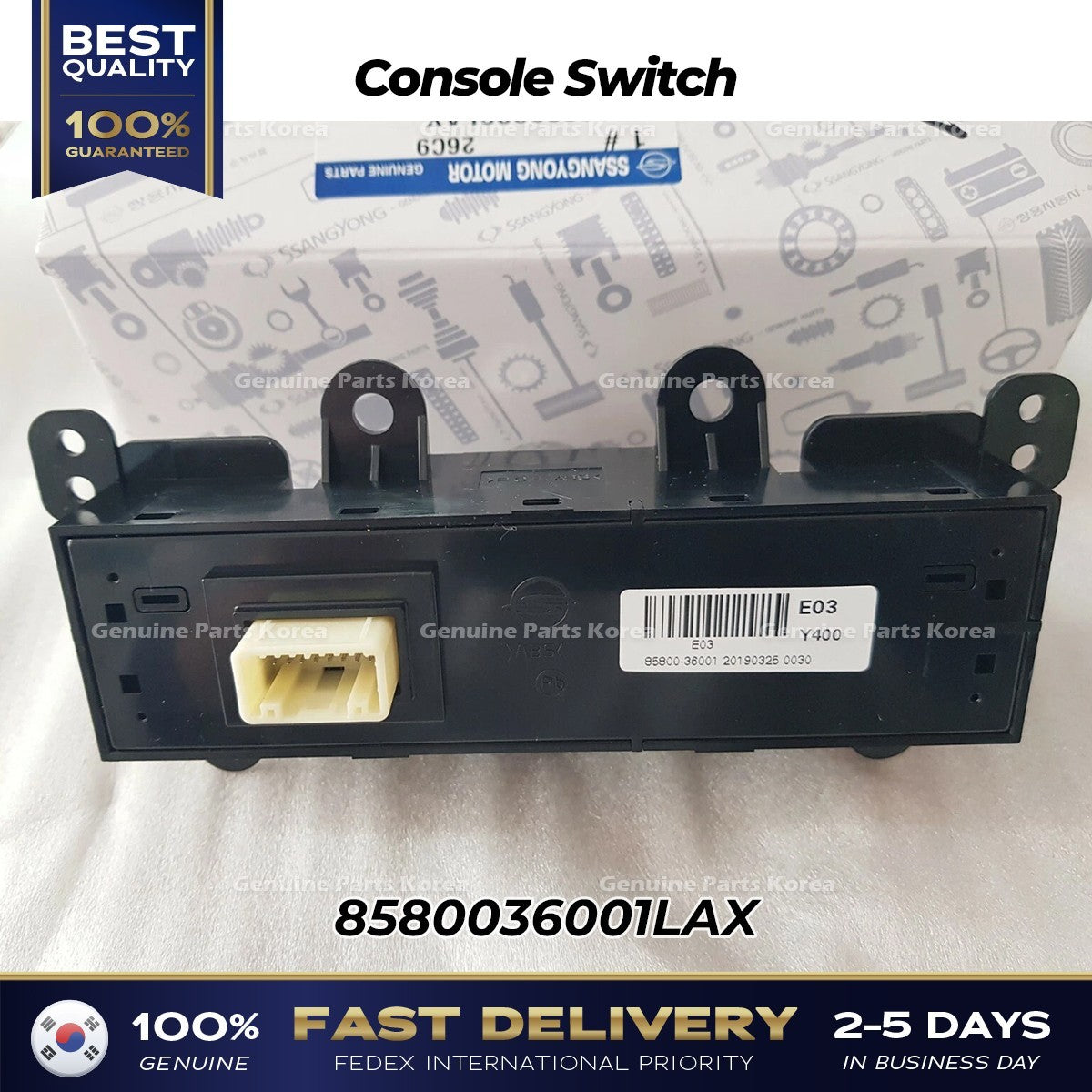Genuine Console Switch 8580036001LAX for Ssangyong Rexton G4