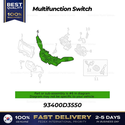 Genuine Multifunction Switch 93400D3550 for Hyundai Tucson