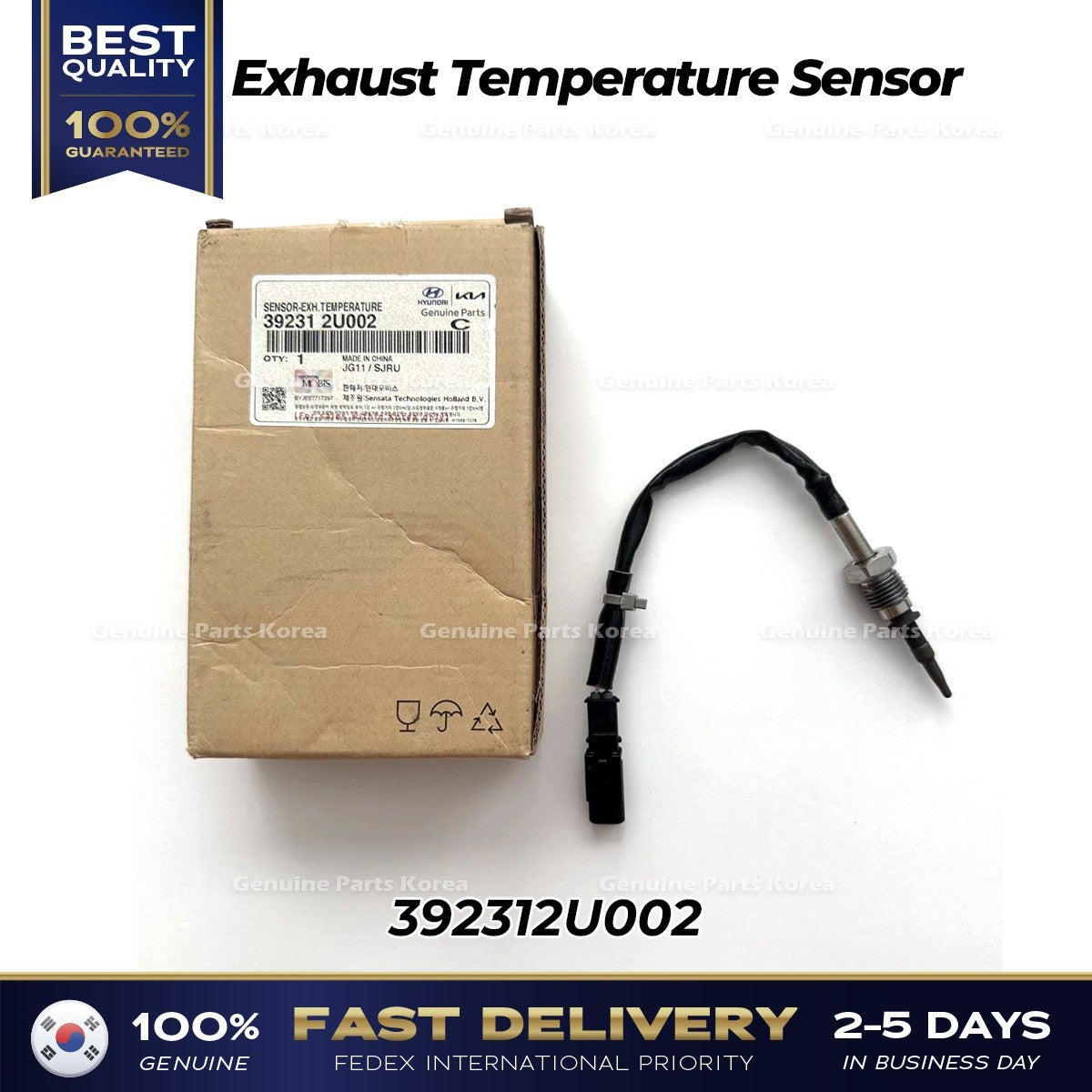 Genuine Exhaust Temperature Sensor 392312U002 for Hyundai Kona Tucson