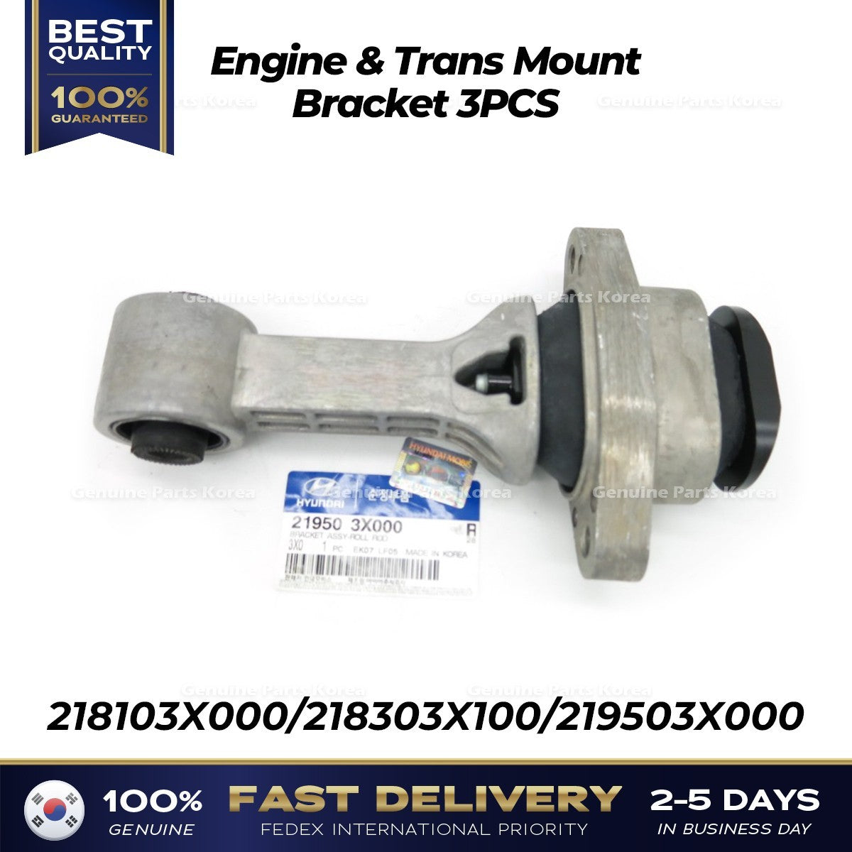 Genuine Engine & Trans Mount Bracket 3PCS for Hyundai Elantra Kia Forte