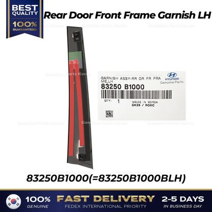 Genuine Rear Door Front Frame Garnish LH 83250B1000 for Hyundai Genesis