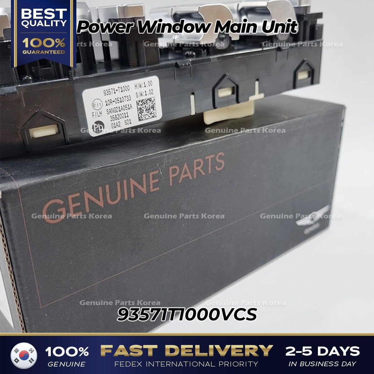 Genuine Power Window Main Unit 93571T1000VCS for Hyundai Genesis G80