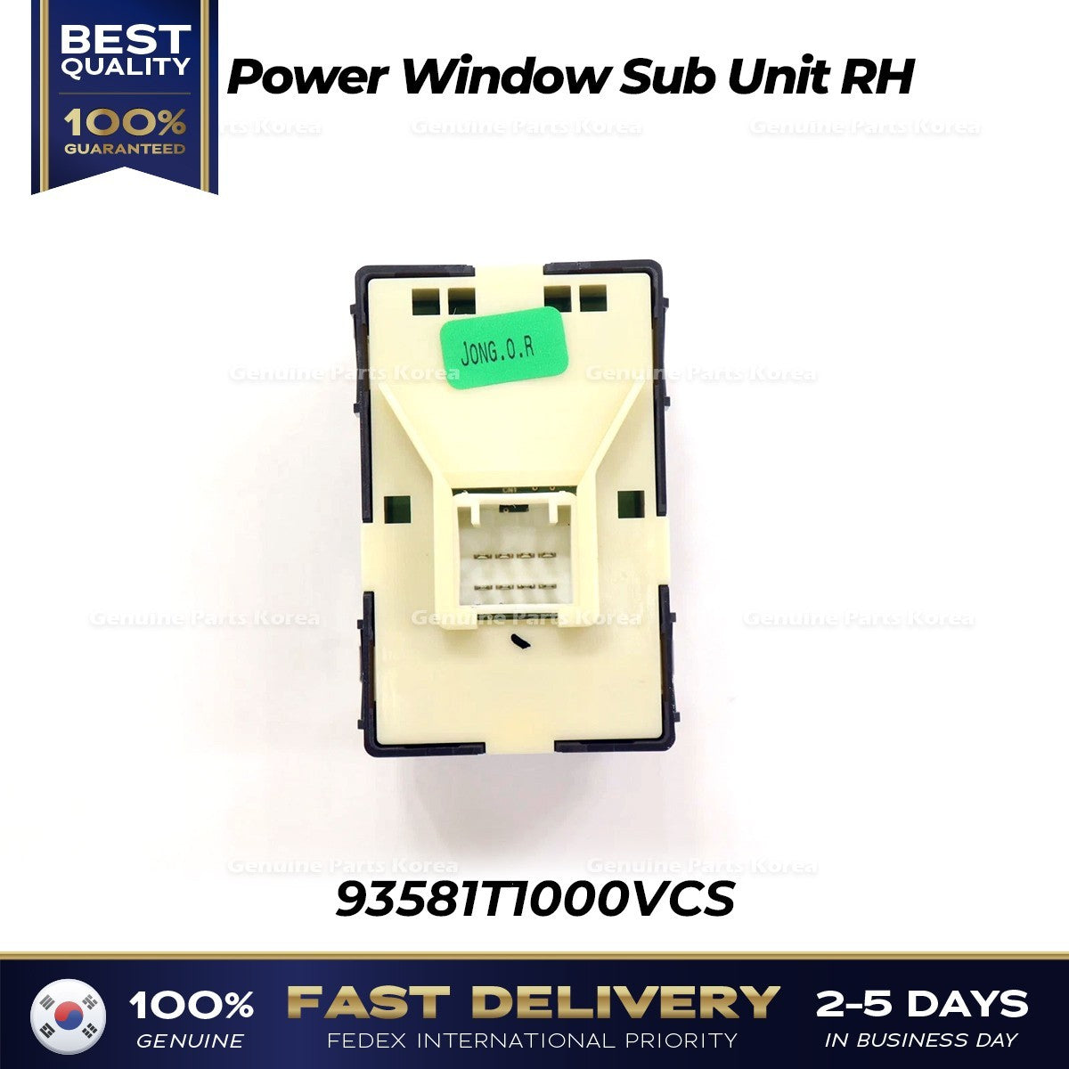 Genuine Power Window Sub Unit RH 93581T1000VCS for Hyundai Genesis G80