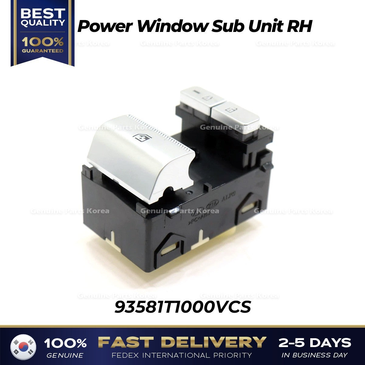 Genuine Power Window Sub Unit RH 93581T1000VCS for Hyundai Genesis G80