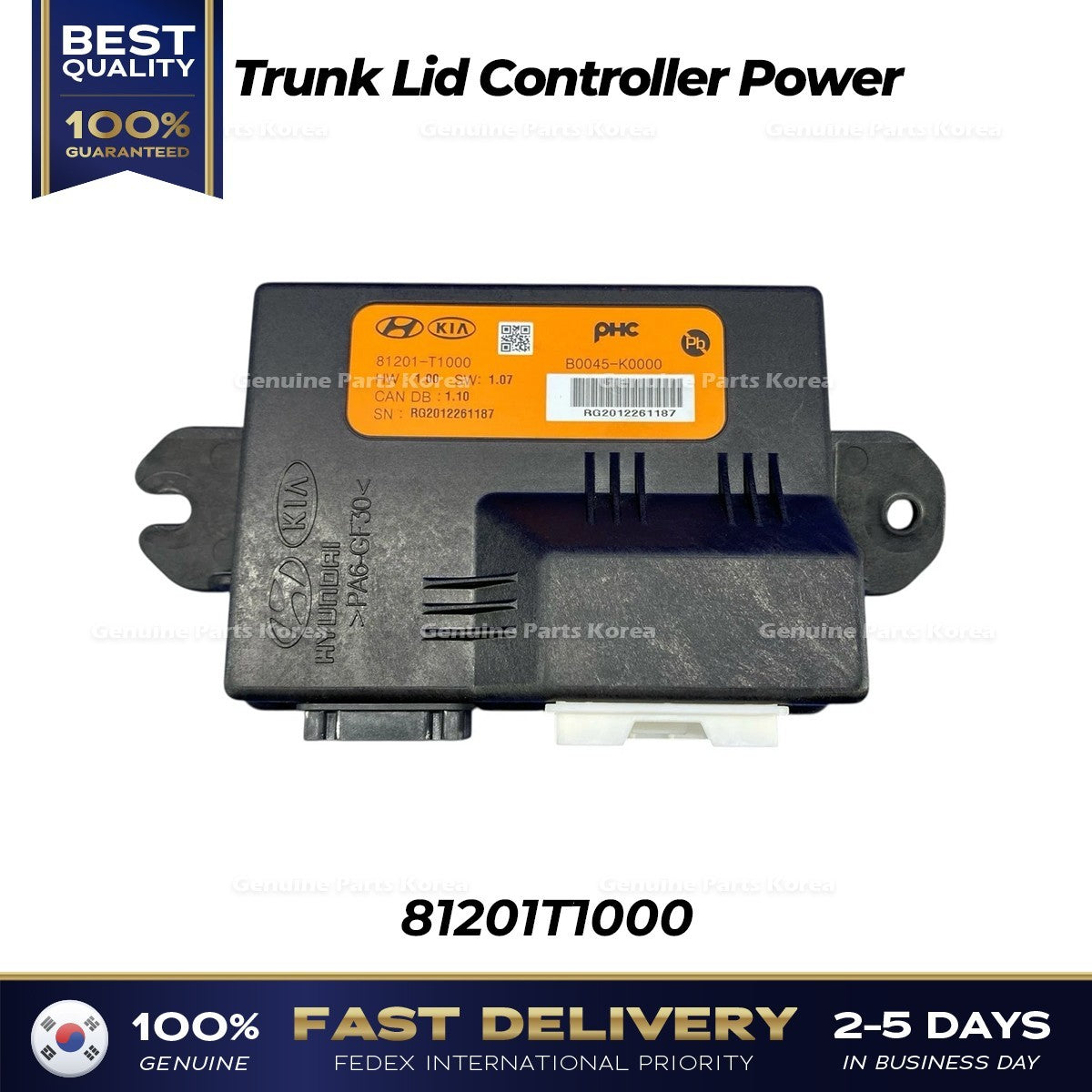 Genuine Trunk Lid Controller Power 81201T1000 for Hyundai Genesis G80
