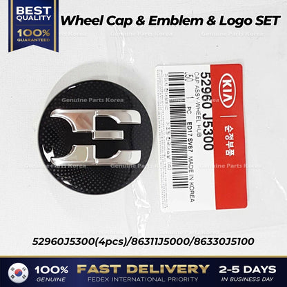 Genuine Wheel Cap & Emblem & Logo SET for Kia Stinger