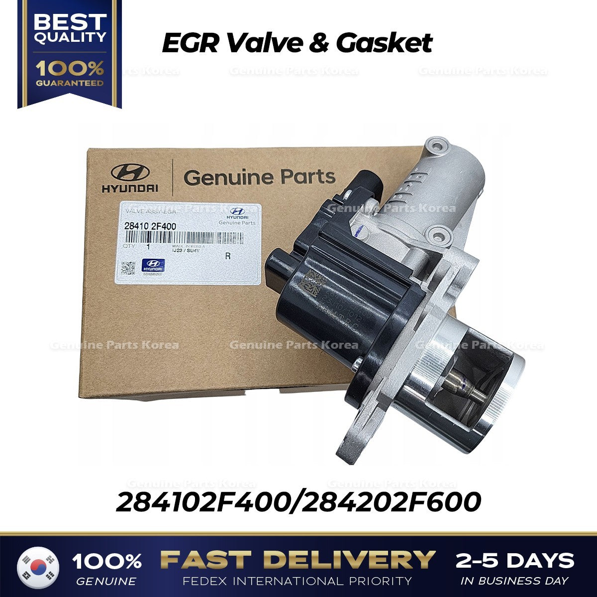 Genuine EGR Valve & Gasket 284102F400 for Hyundai Staria Palisade Kia Sorento