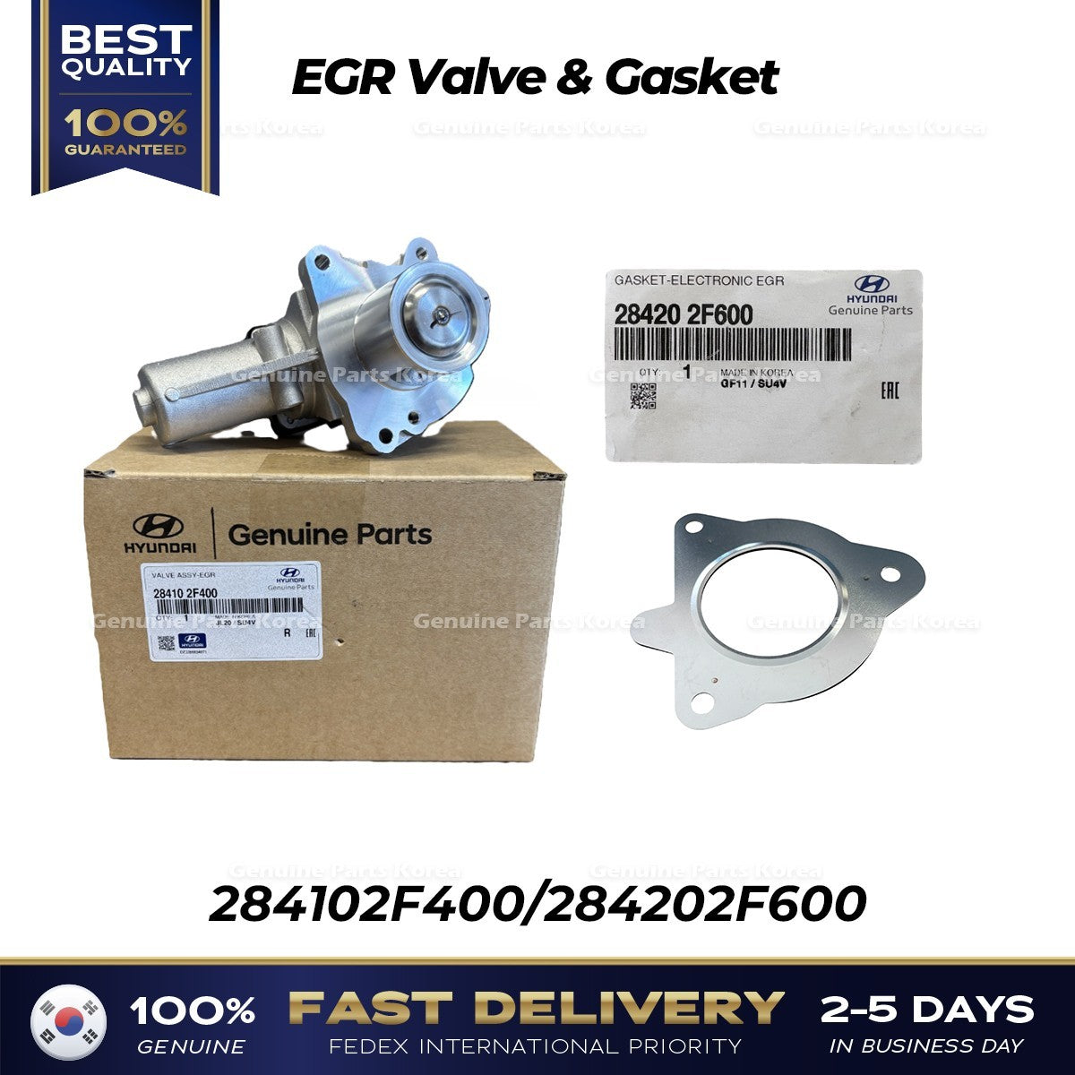 Genuine EGR Valve & Gasket 284102F400 for Hyundai Staria Palisade Kia Sorento