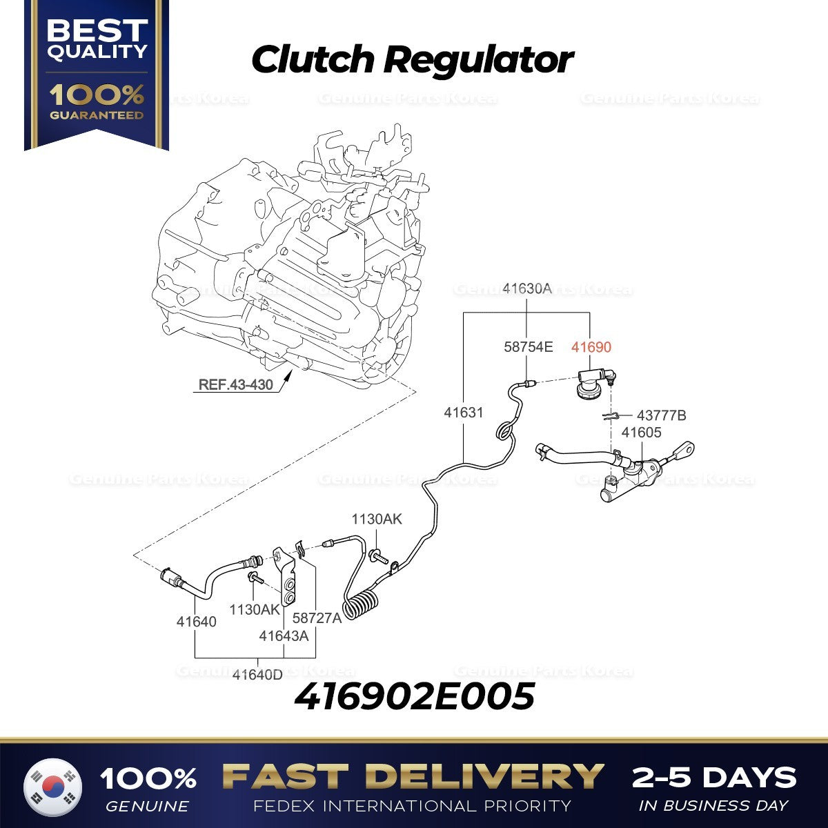 Genuine Clutch Regulator 416902E005 for Kia Optima