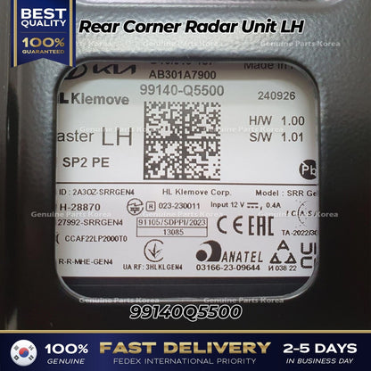 Genuine Rear Corner Radar Unit LH 99140Q5500 for Kia Seltos