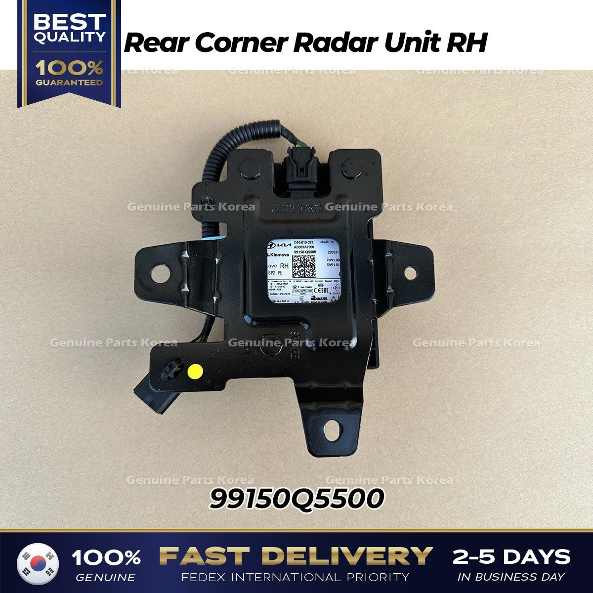 Genuine Rear Corner Radar Unit RH 99150Q5500 for Kia Seltos