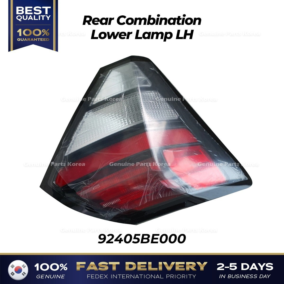 Genuine Rear Combination Lower Lamp LH 92405BE000 for Hyundai Kona