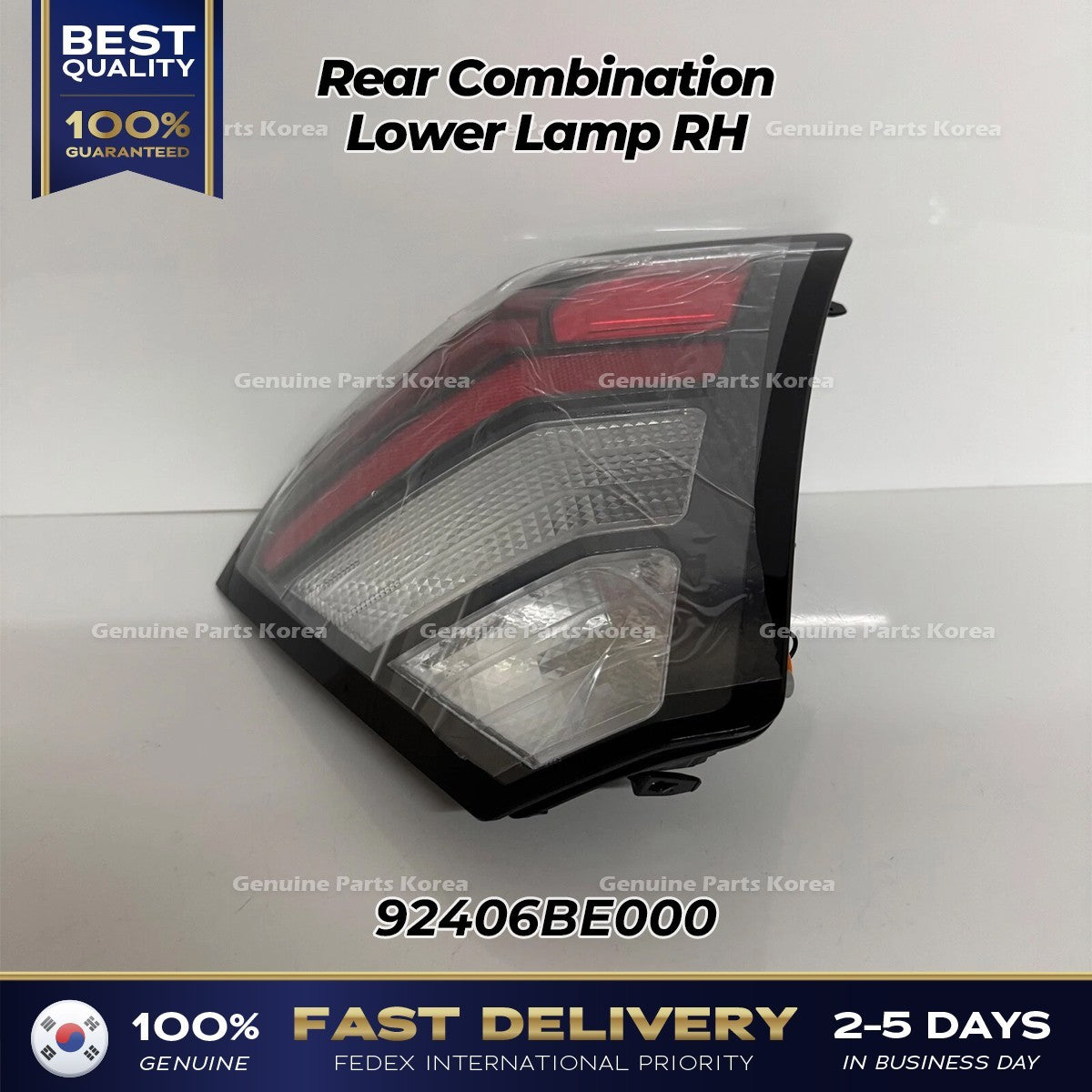 Genuine Rear Combination Lower Lamp RH 92406BE000 for Hyundai Kona