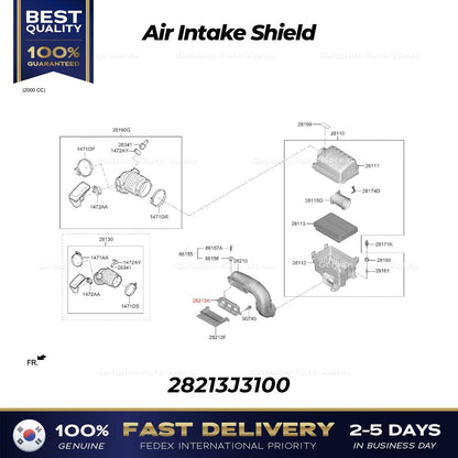 Genuine Air Intake Shield 28213J3100 for Hyundai Veloster