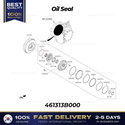 Genuine Oil Seal 461313B000 for Hyundai Kia