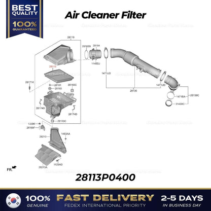 Genuine  Air Cleaner Filter 28113P0400 for Hyundai Tucson Kia Sportage