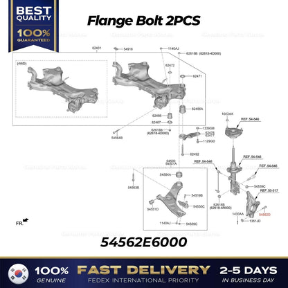 Genuine Flange Bolt 2PCS 54562E6000 for Hyundai Kia