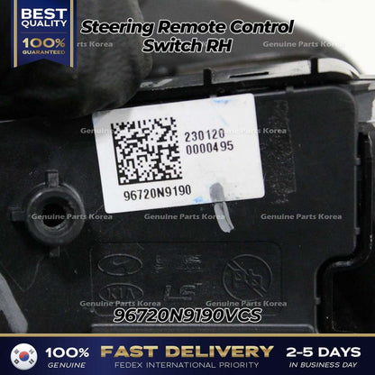 Genuine Steering Remote Control Switch RH 96720N9190VCS for Hyundai Tucson