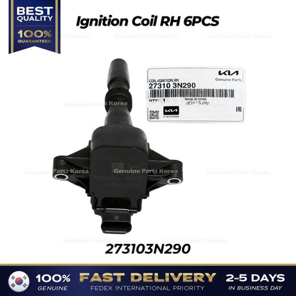 Genuine Ignition Coil RH 6PCS 273103N290 for Hyundai Genesis G80 G90 GV70