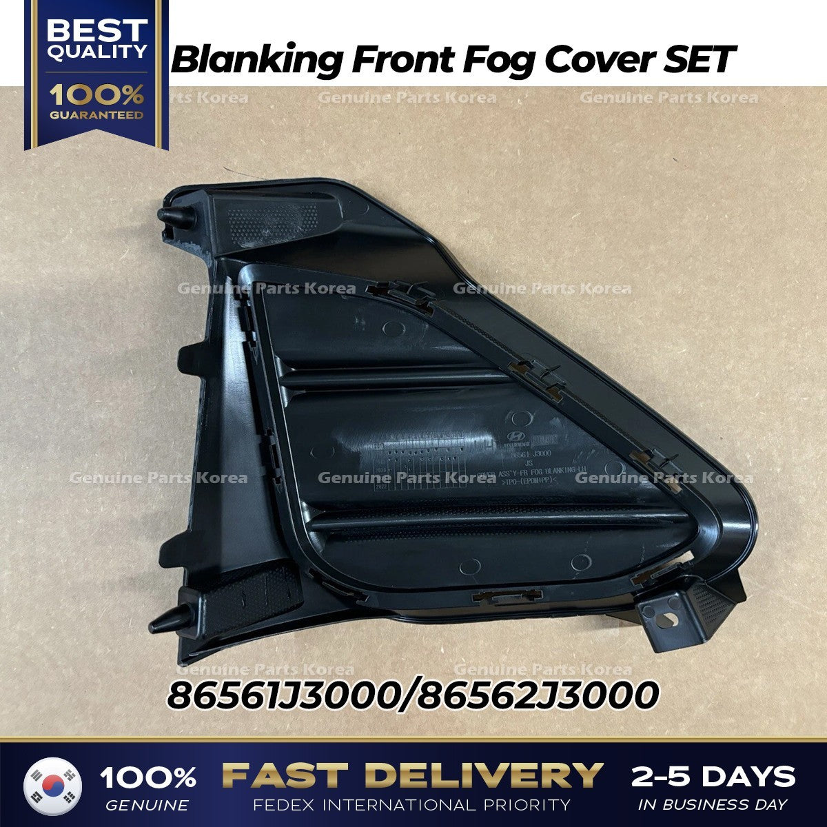 Genuine Blanking Front Fog Cover SET for Hyundai Veloster