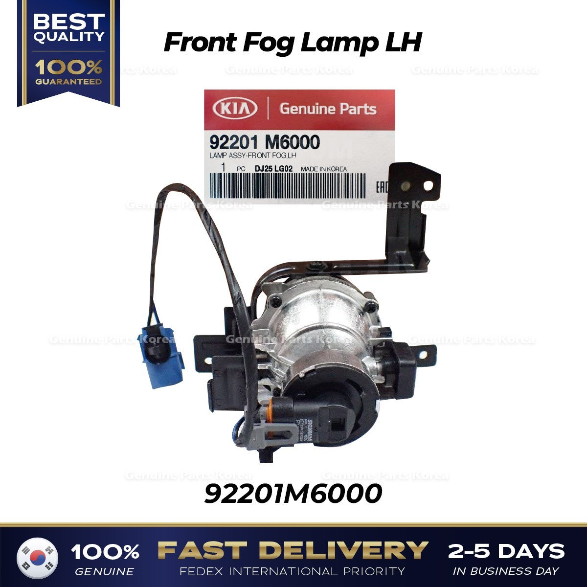 Genuine Front Fog Lamp LH 92201M6000 for Kia Cerato Forte
