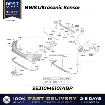 Genuine BWS Ultrasonic Sensor 99310M6101ABP for Kia Forte