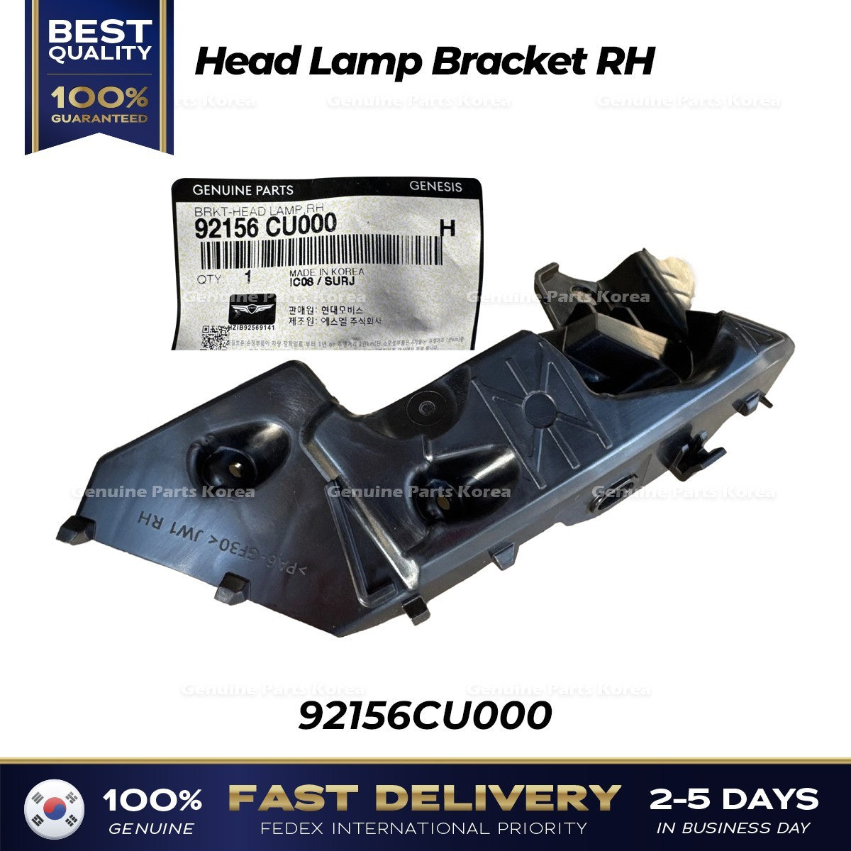 Genuine Head Lamp Bracket RH 92156CU000 for Hyundai Genesis GV60