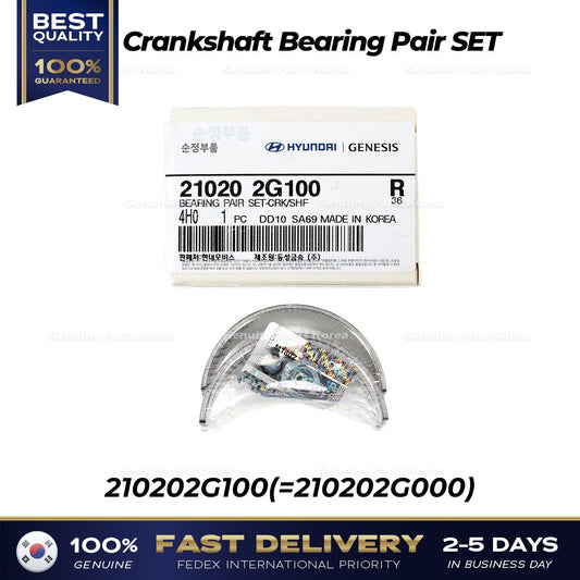 Genuine Crankshaft Bearing Pair SET 210202G100 for Hyundai Santa Fe Kia Forte