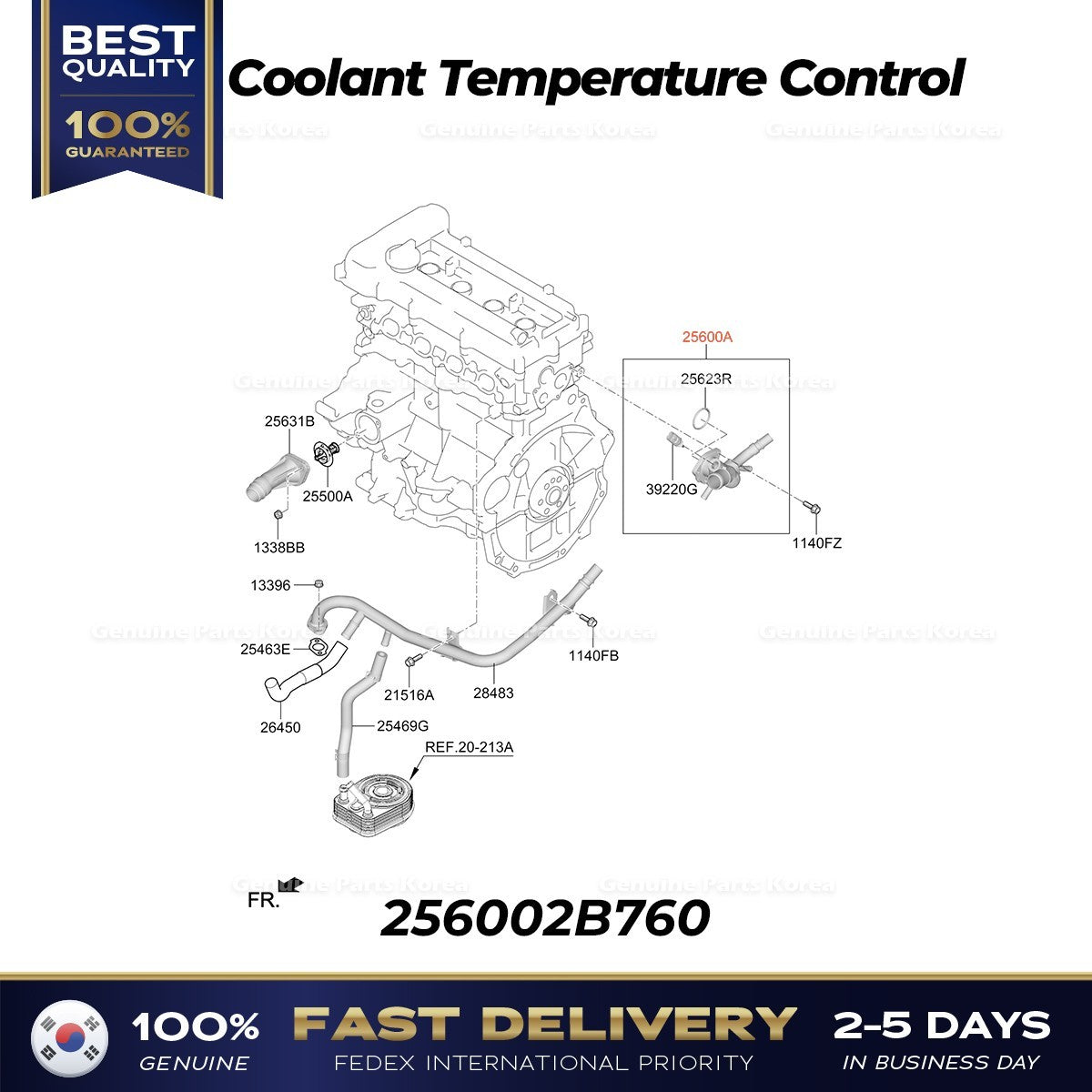 Genuine Coolant Temperature Control 256002B760 for Hyundai Elantra Kia Forte