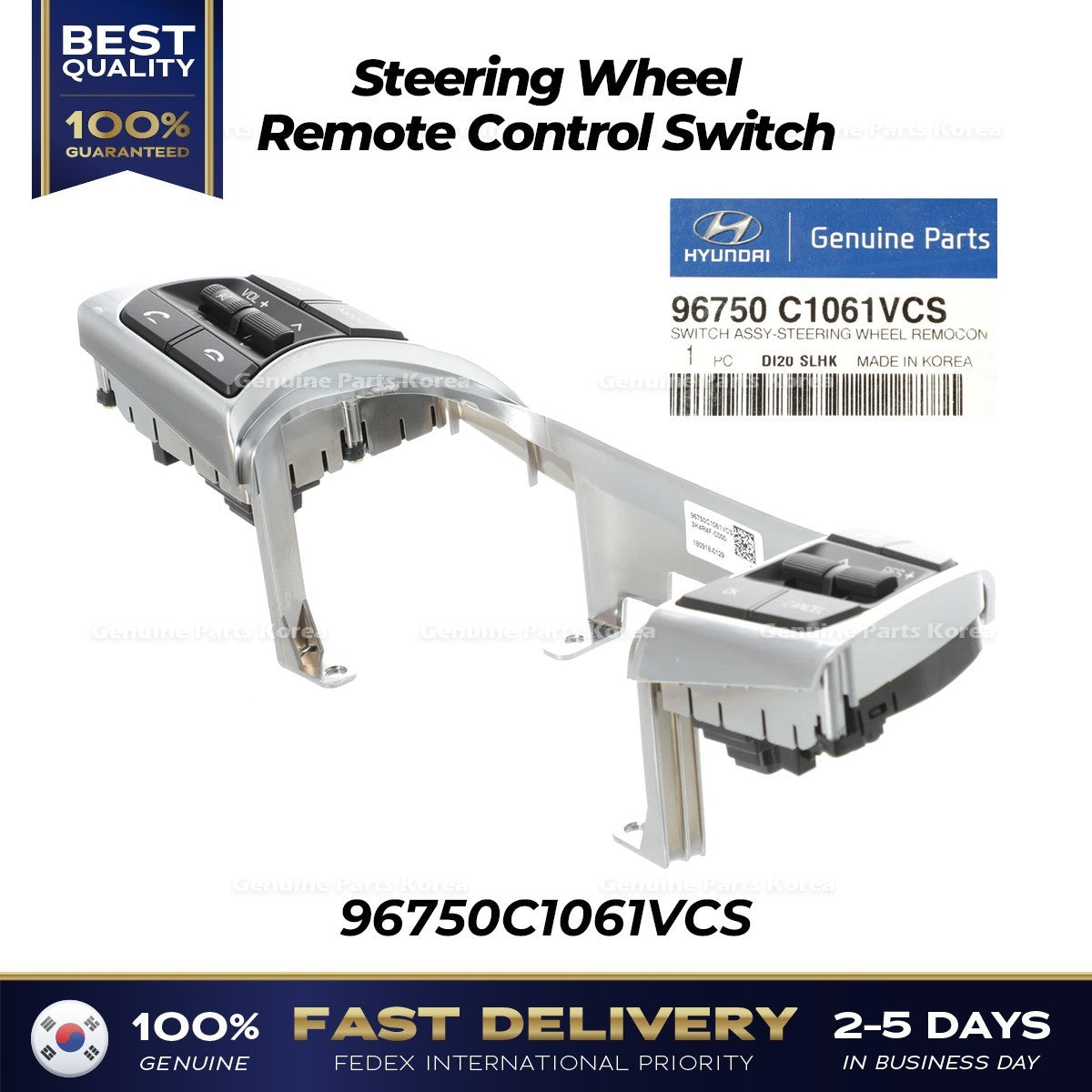 Genuine Steering Wheel Remote Control Switch 96750C1061VCS for Hyundai Sonata
