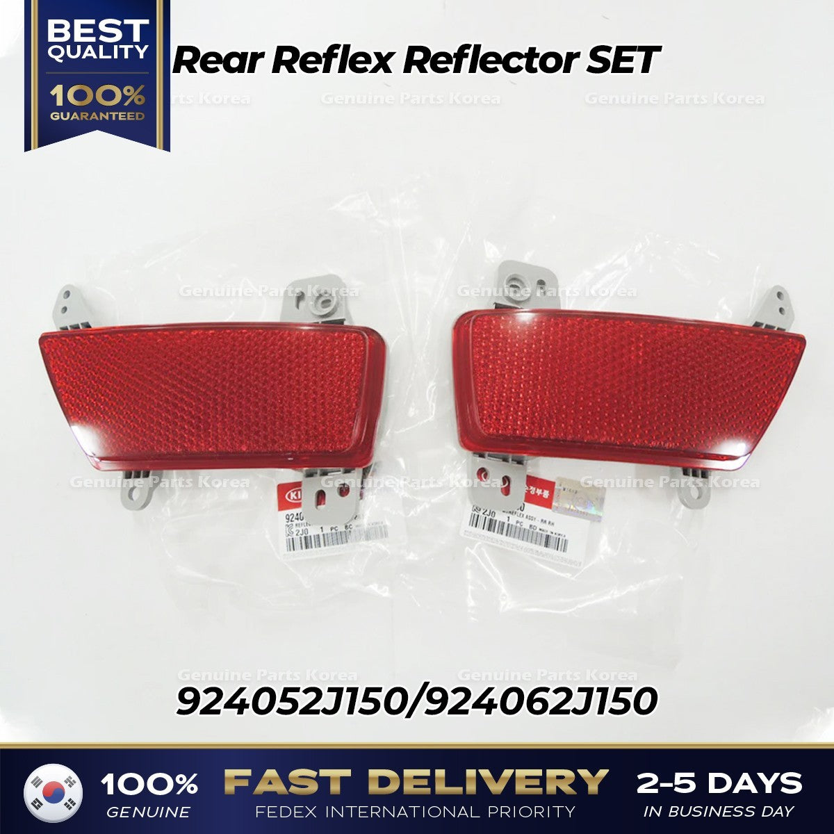 Genuine Rear Reflex Reflector SET 924052J150 924062J150 for Kia Borrego