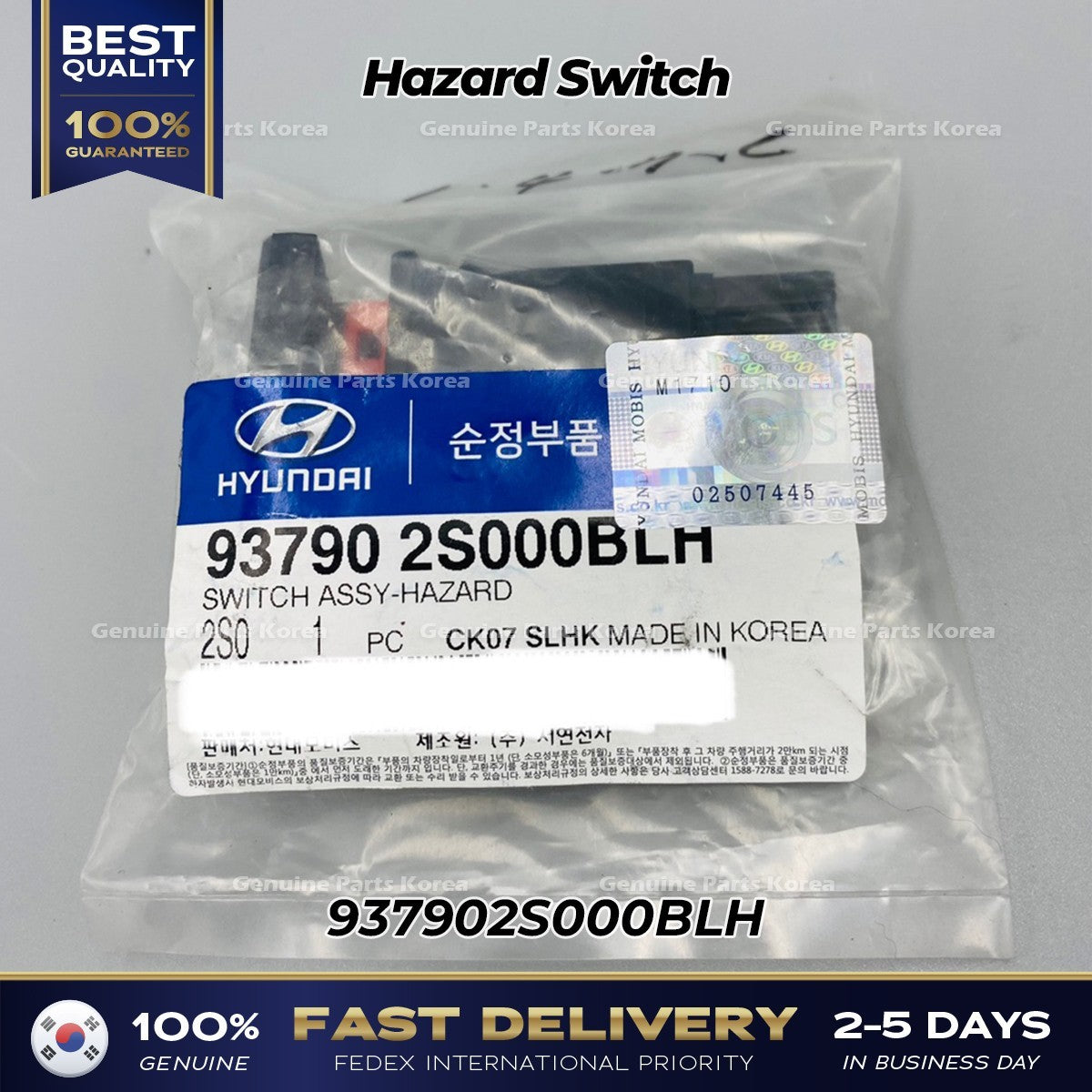 Genuine Hazard Switch 937902S000BLH for Hyundai Tucson