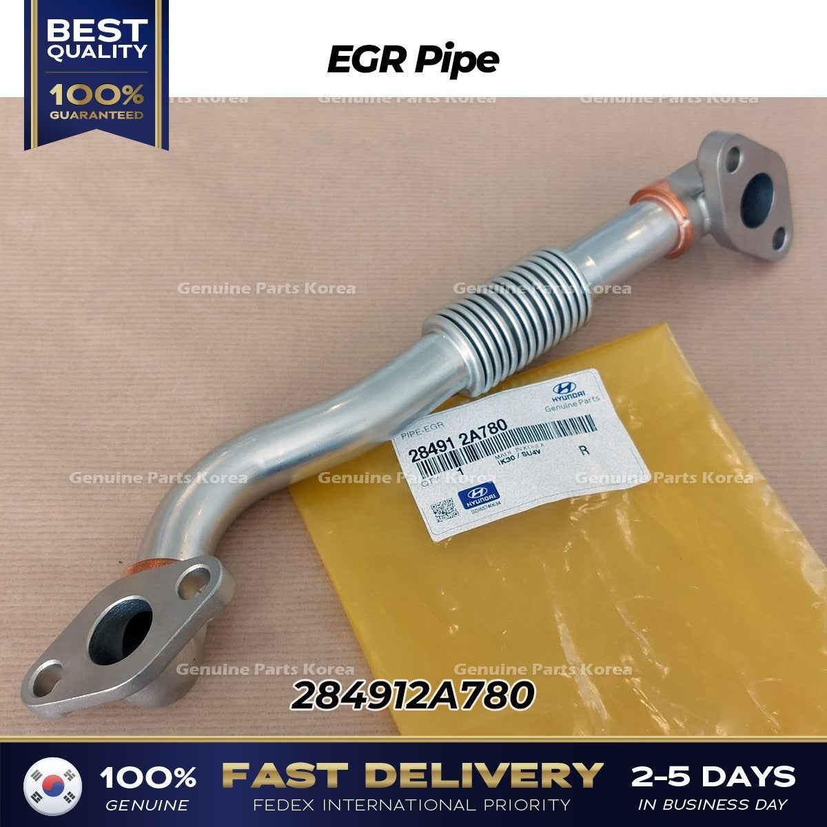 Genuine EGR Pipe 284912A780 for Hyundai Accent Elantra Kona
