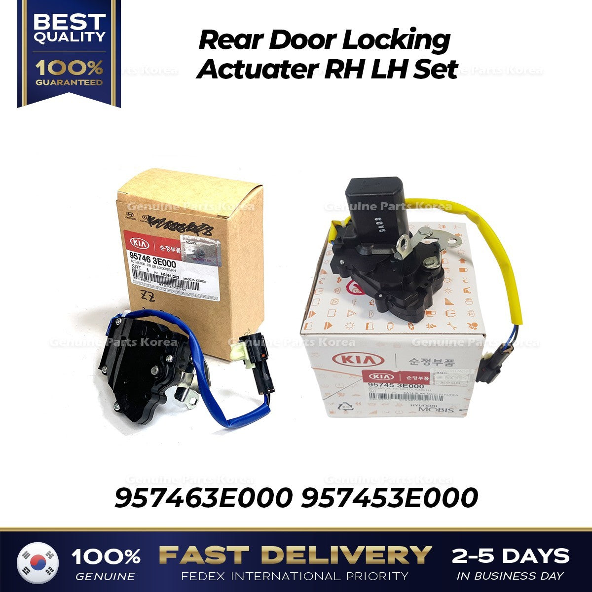 Genuine Rear Door Locking Actuater  Set 957453E000 957463E000 for Kia Sorento