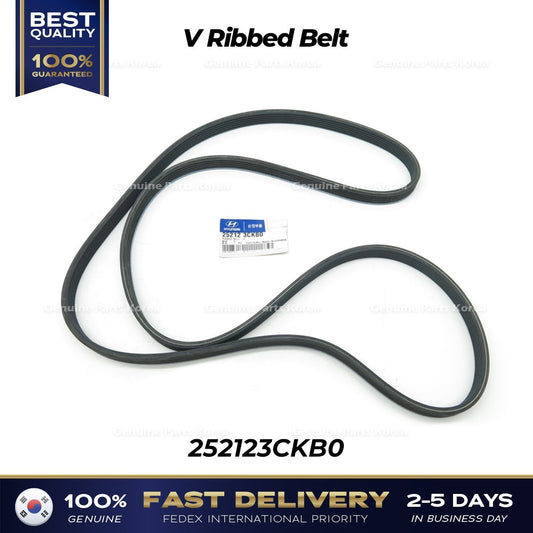 Genuine V Ribbed Belt 252123CKB0 for Hyundai Genesis