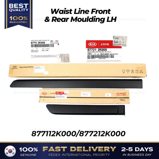 Genuine Waist Line Front & Rear Moulding LH 877112K000 877212K000 for Kia Soul