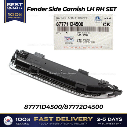 Genuine Fender Side Garnish LH RH SET 87771D4500 87772D4500 for Kia Optima
