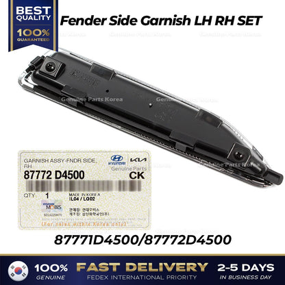 Genuine Fender Side Garnish LH RH SET 87771D4500 87772D4500 for Kia Optima