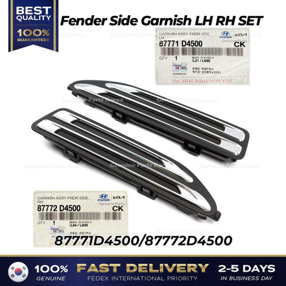 Genuine Fender Side Garnish LH RH SET 87771D4500 87772D4500 for Kia Optima