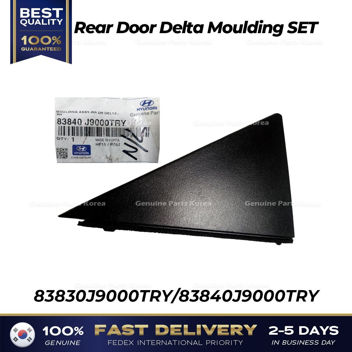 Genuine Rear Door Delta Moulding SET 83830J9000TRY 83840J9000TRY for Kona
