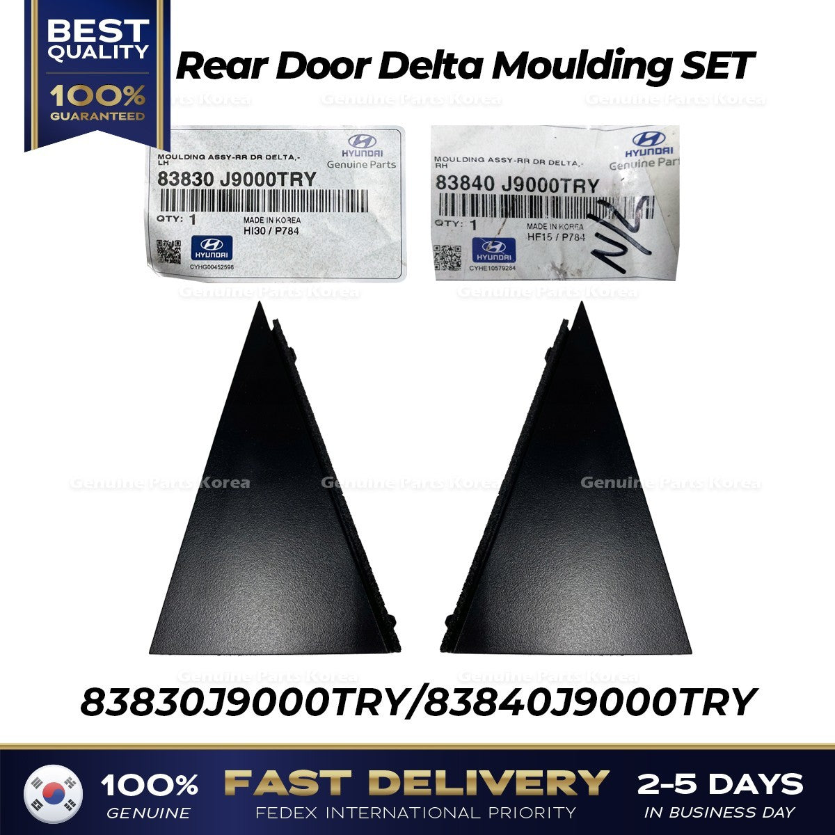 Genuine Rear Door Delta Moulding SET 83830J9000TRY 83840J9000TRY for Kona