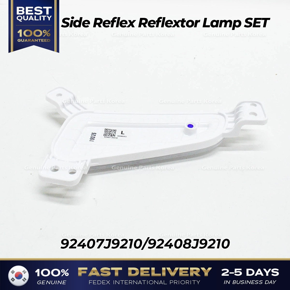 Genuine Side Reflex Reflextor Lamp SET 92407J9210 92408J9210 for Hyundai Kona