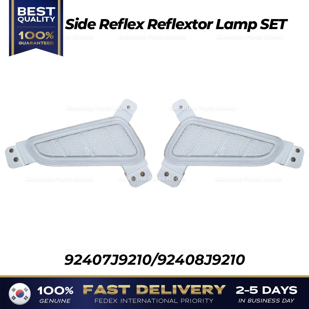 Genuine Side Reflex Reflextor Lamp SET 92407J9210 92408J9210 for Hyundai Kona