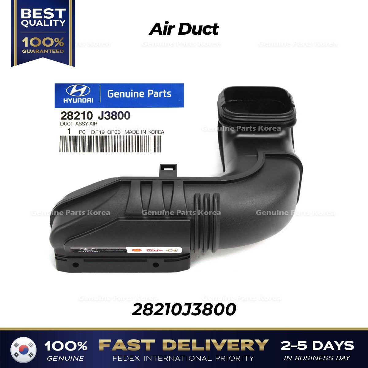 Genuine Air Duct 28210J3800 for Hyundai Veloster Kia Forte