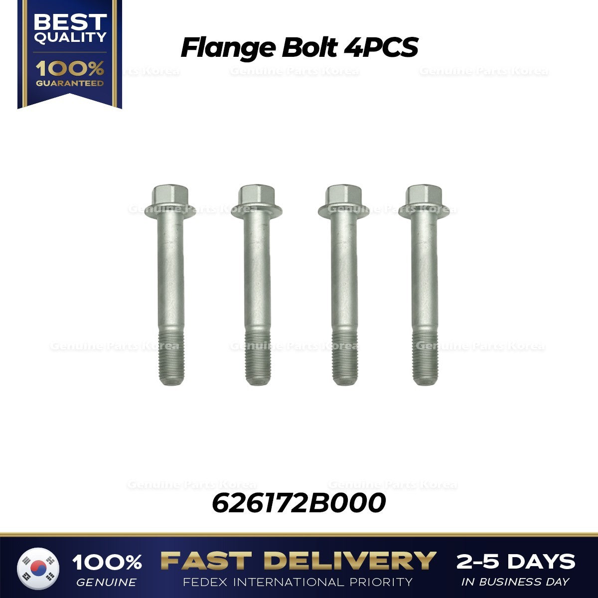 Genuine Flange Bolt 4PCS 626172B000 for Hyundai Genesis Kia Sorento