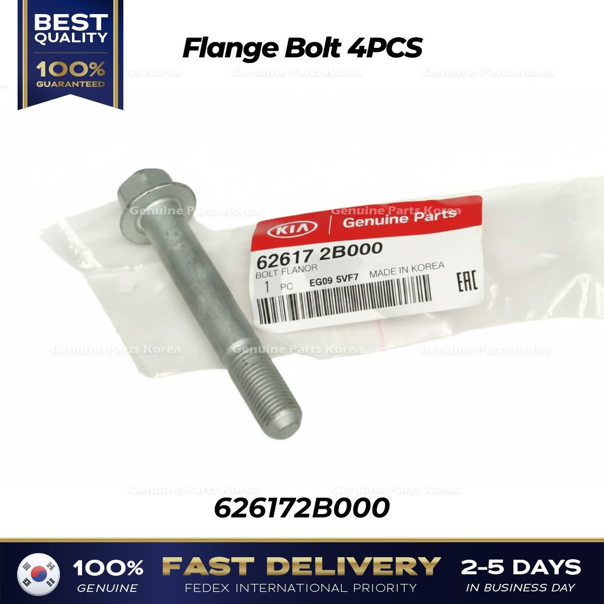 Genuine Flange Bolt 4PCS 626172B000 for Hyundai Genesis Kia Sorento
