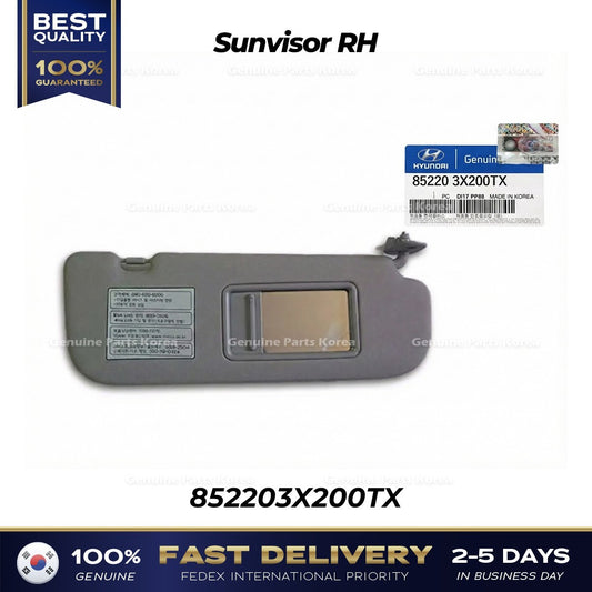 Genuine Sunvisor RH 852203X200TX for Hyundai Elantra