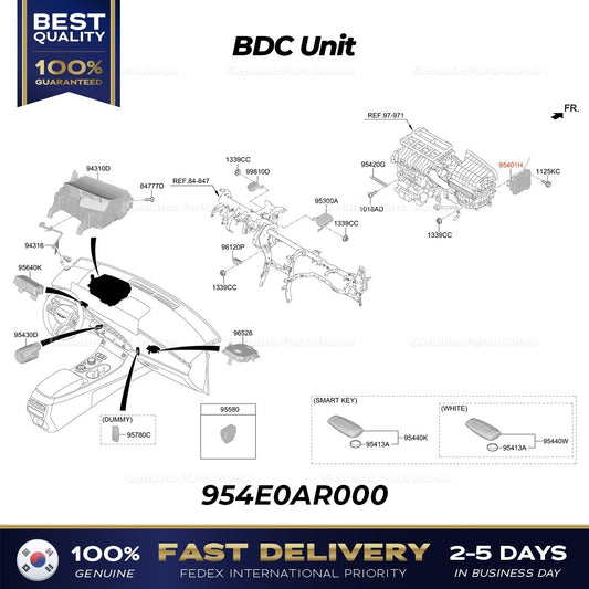 Genuine BDC Unit 954E0AR000 for Hyundai Genesis GV70