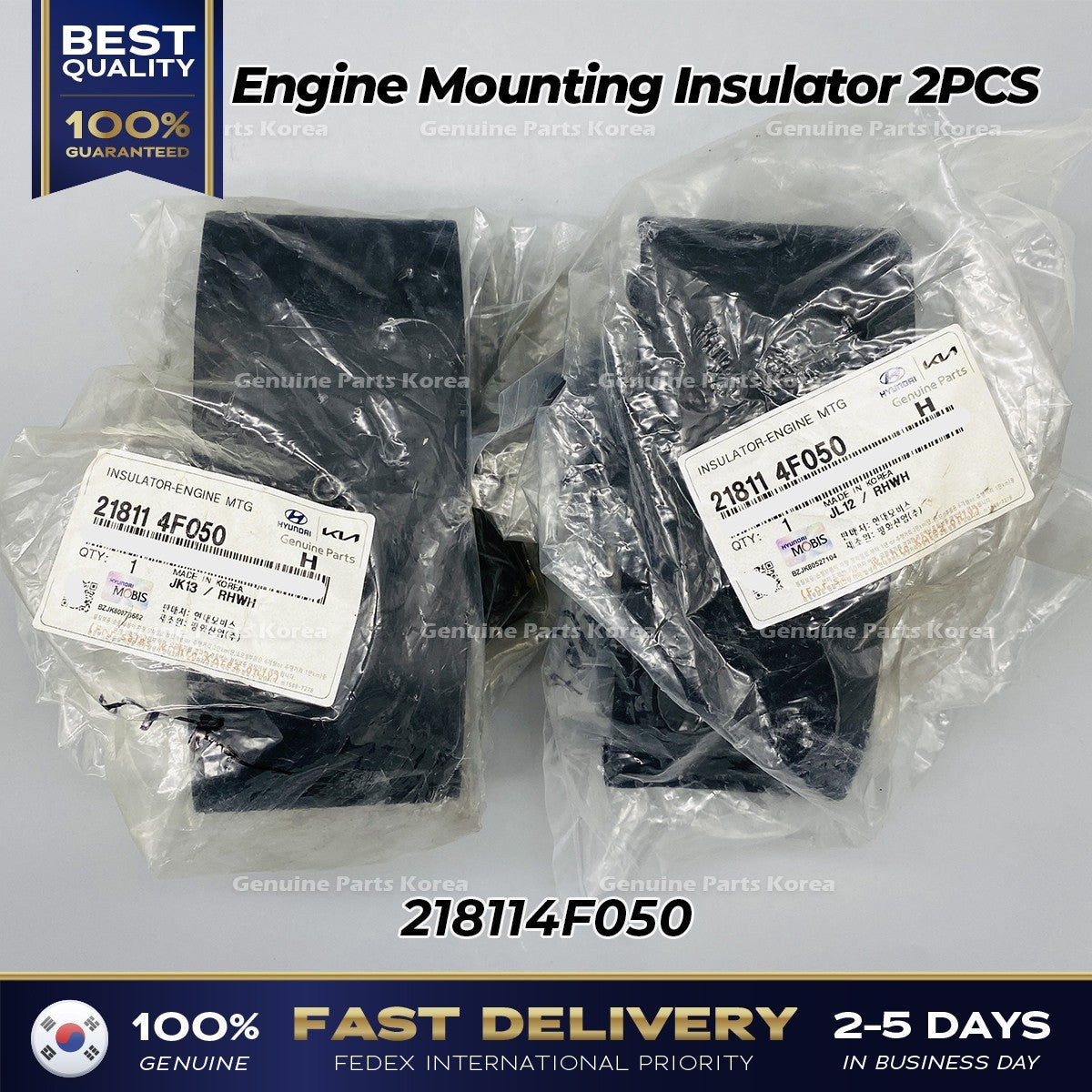 Genuine Engine Mounting Insulator 2PCS 218114F050 for Hyundai H100